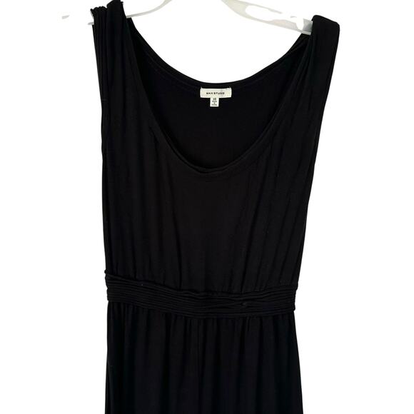 2/$15 Max Studio Wide Leg Jumpsuit Black Sleeveless Scoop Neck Size XS - Picture 5 of 9